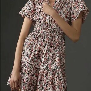 Anthropologie Somerset Floral Mini Dress Size Large